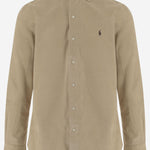 Camicia in velluto a coste beige 710P00518 004 POLO RALPH LAUREN 