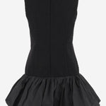ABITO CON ROUCHE IN MISTO LANA DR2050223 999B PATOU 