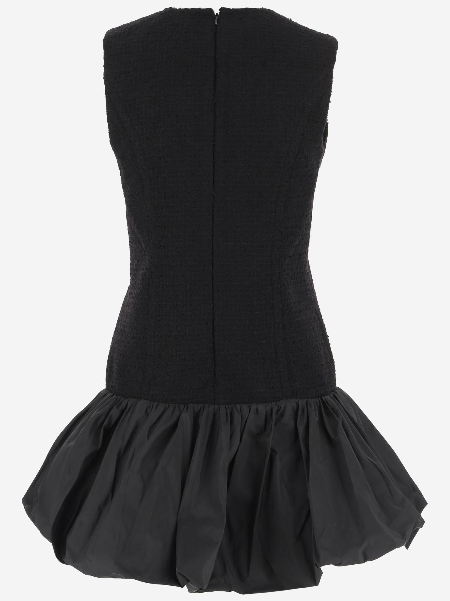 ABITO CON ROUCHE IN MISTO LANA DR2050223 999B PATOU 