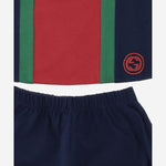 SET DA DUE PEZZI JERSEY IN COTONE 766602 XJF4Q4681 GUCCI KIDS 