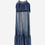 ABITO IN DENIM CON VOLANT 106626 A388PJC PINKO 