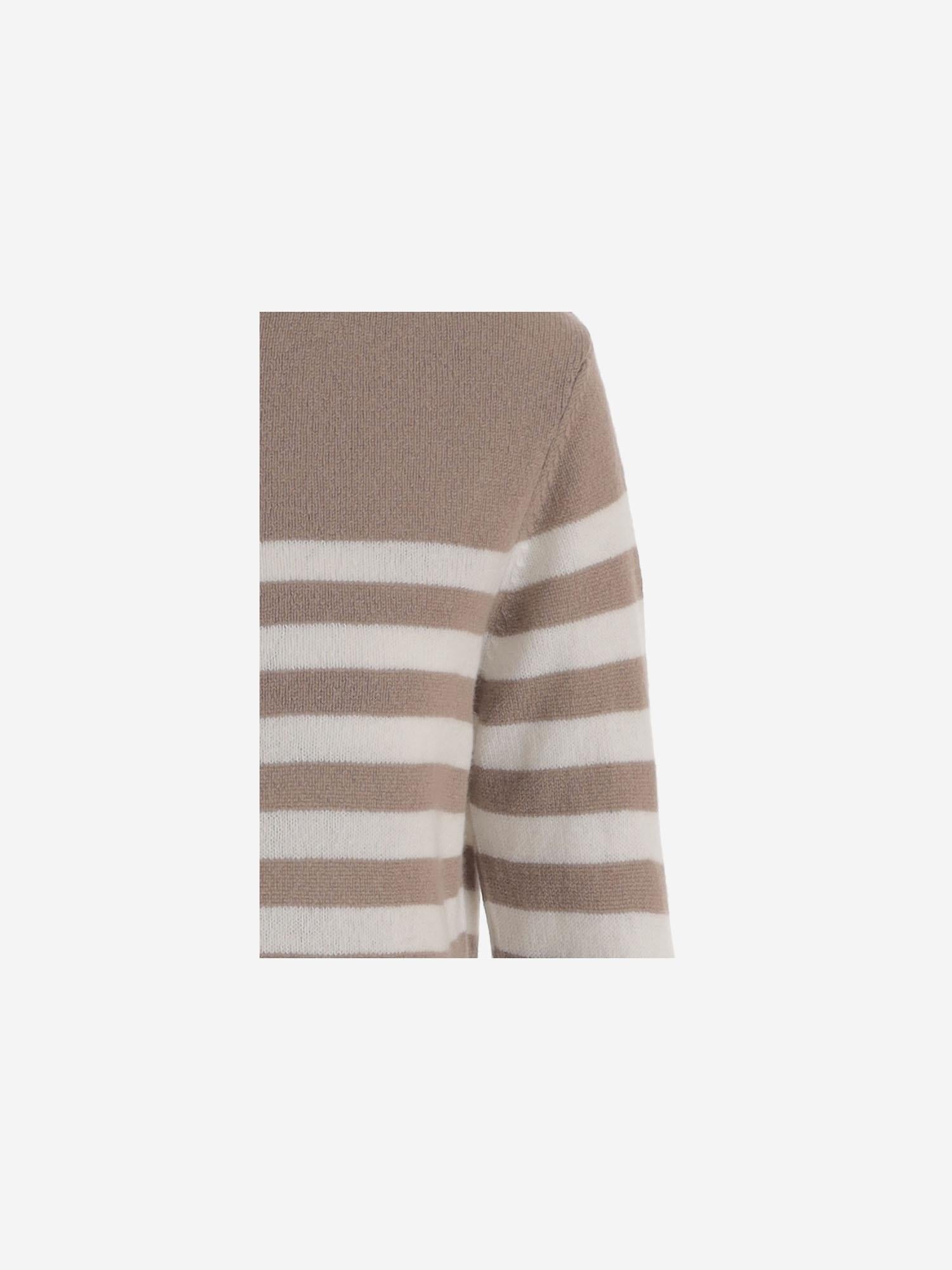 MAGLIA IN CASHMERE CON MOTIVO A RIGHE R2C103 414 BRUNO MANETTI 