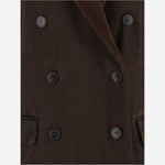 BLAZER DOPPIOPETTO IN COTONE CON REVERS IN VELLUTO 010437 2397703 DRIES VAN NOTEN 