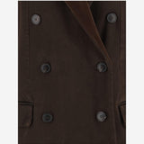 BLAZER DOPPIOPETTO IN COTONE CON REVERS IN VELLUTO 010437 2397703 DRIES VAN NOTEN 