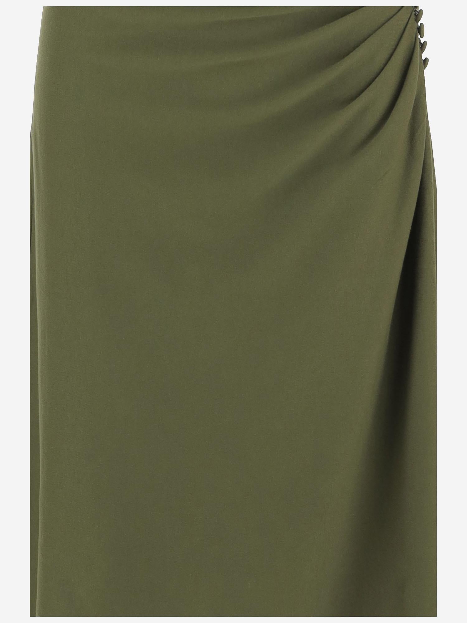 GONNA HEVIRA IN COTONE CON DRAPPEGGIO LATERALE 011116 2603604 DRIES VAN NOTEN 