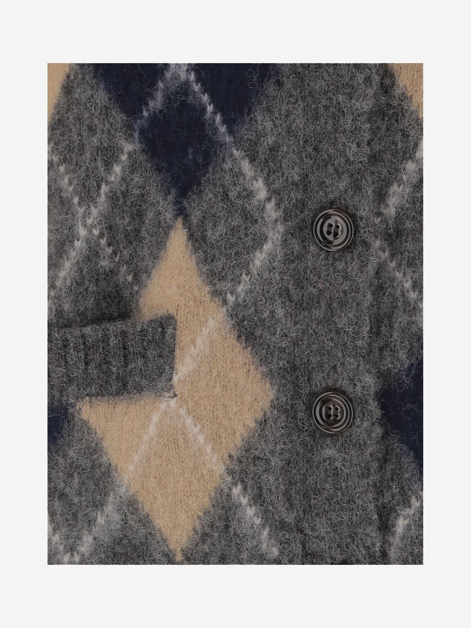 CARDIGAN IN LANA CON MOTIVO GEOMETRICO 31845165DS 40503 ASPESI 