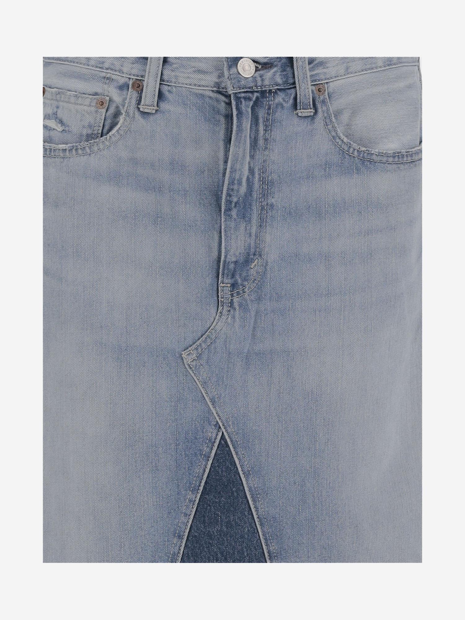 GONNA IN DENIM DI COTONE 211971231 001 POLO RALPH LAUREN 