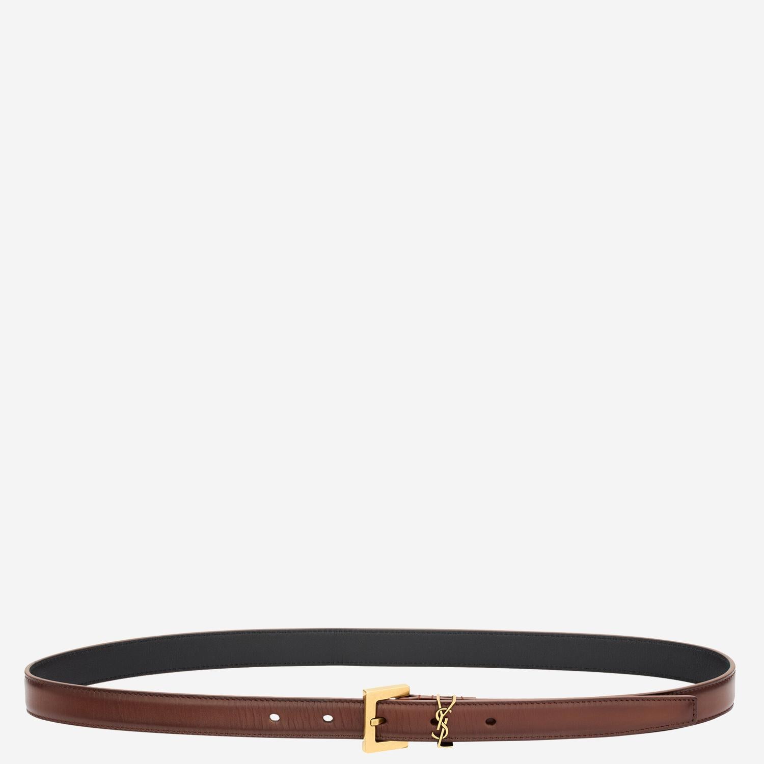 CINTURA IN PELLE CASSANDRE 554465 AAFOC2955 SAINT LAURENT 