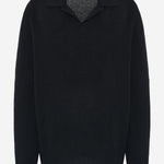 POLO A MANICHE LUNGHE OASHI IN CASHMERE 11062Y973 BLK THE ROW 