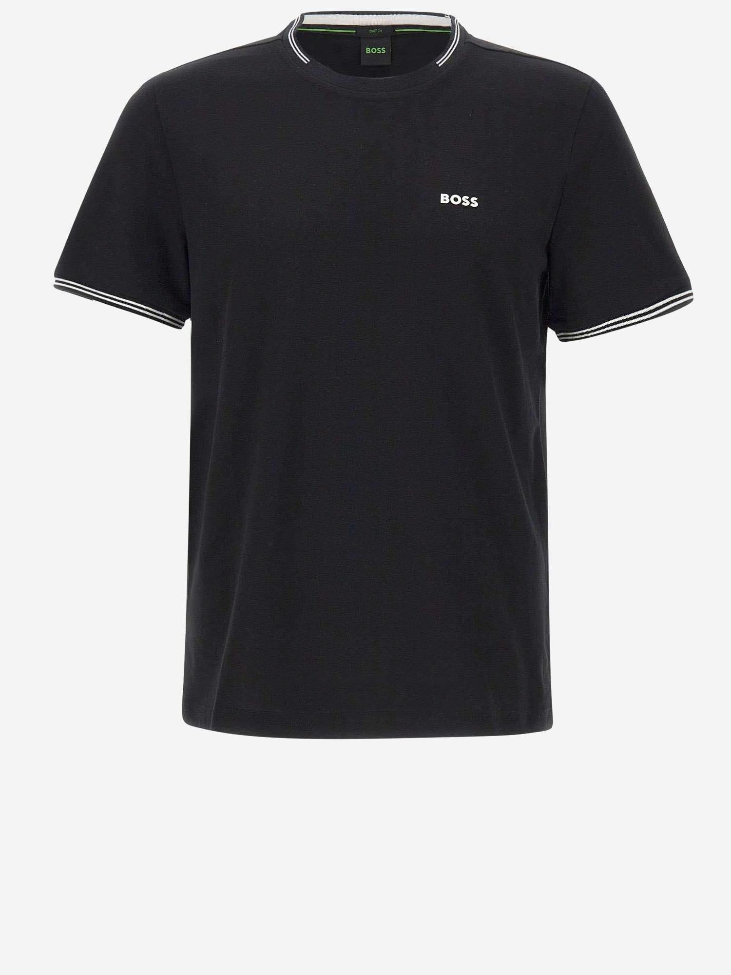 T-SHIRT IN COTONE STRETCH CON LOGO 50521245 001 HUGO BOSS 