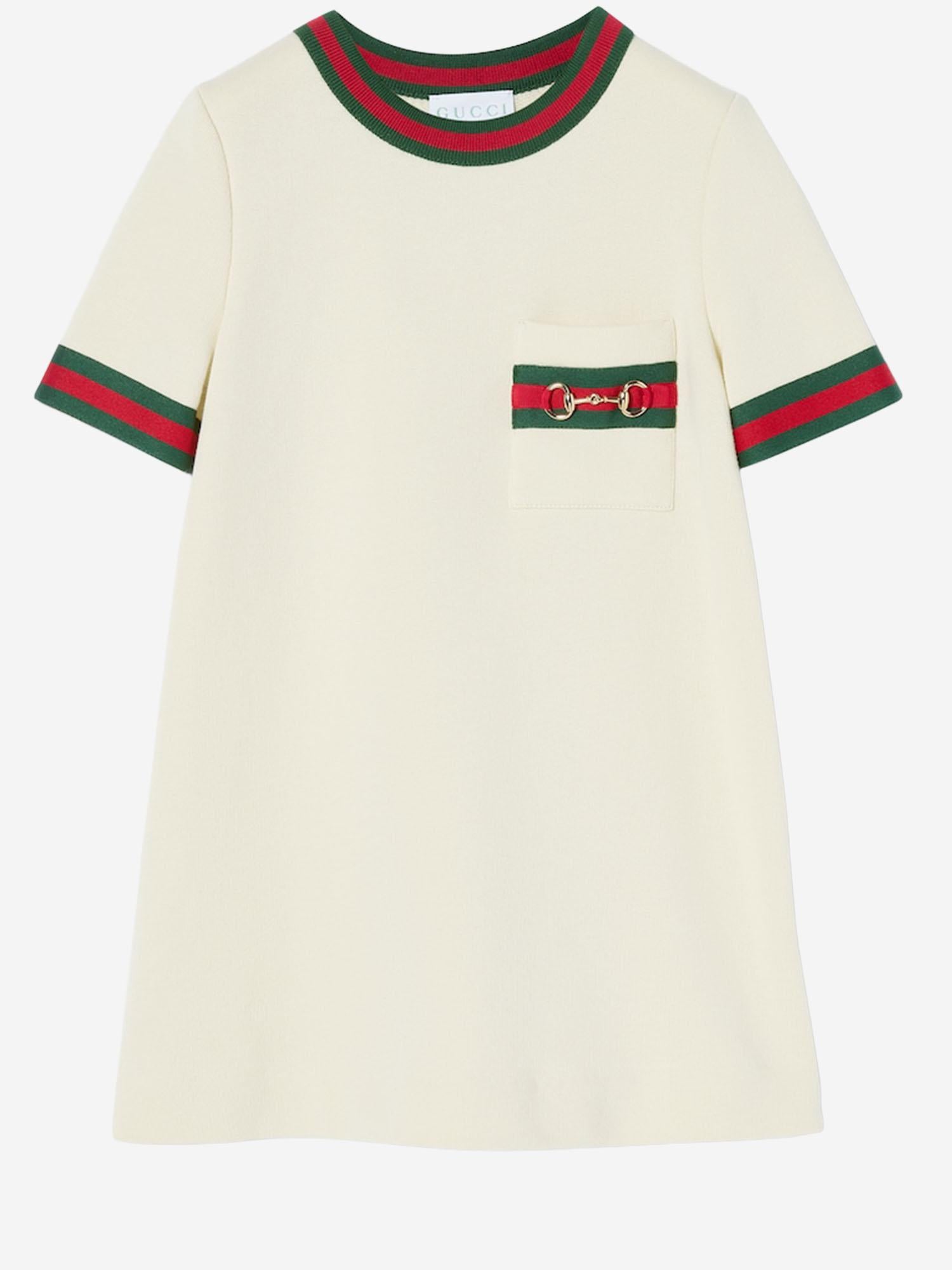ABITO IN JERSEY DI COTONE CON MORSETTO 718772 XJHR99908 GUCCI KIDS 