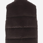 GILET IMBOTTITO IN COTONE CON LOGO 8115568 CLOVE BROWN BURBERRY 