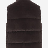 GILET IMBOTTITO IN COTONE CON LOGO 8115568 CLOVE BROWN BURBERRY 