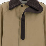 GIACCA IN COTONE CON COLLETTO IN PELLE 852425 V6KO02549 BOTTEGA VENETA 