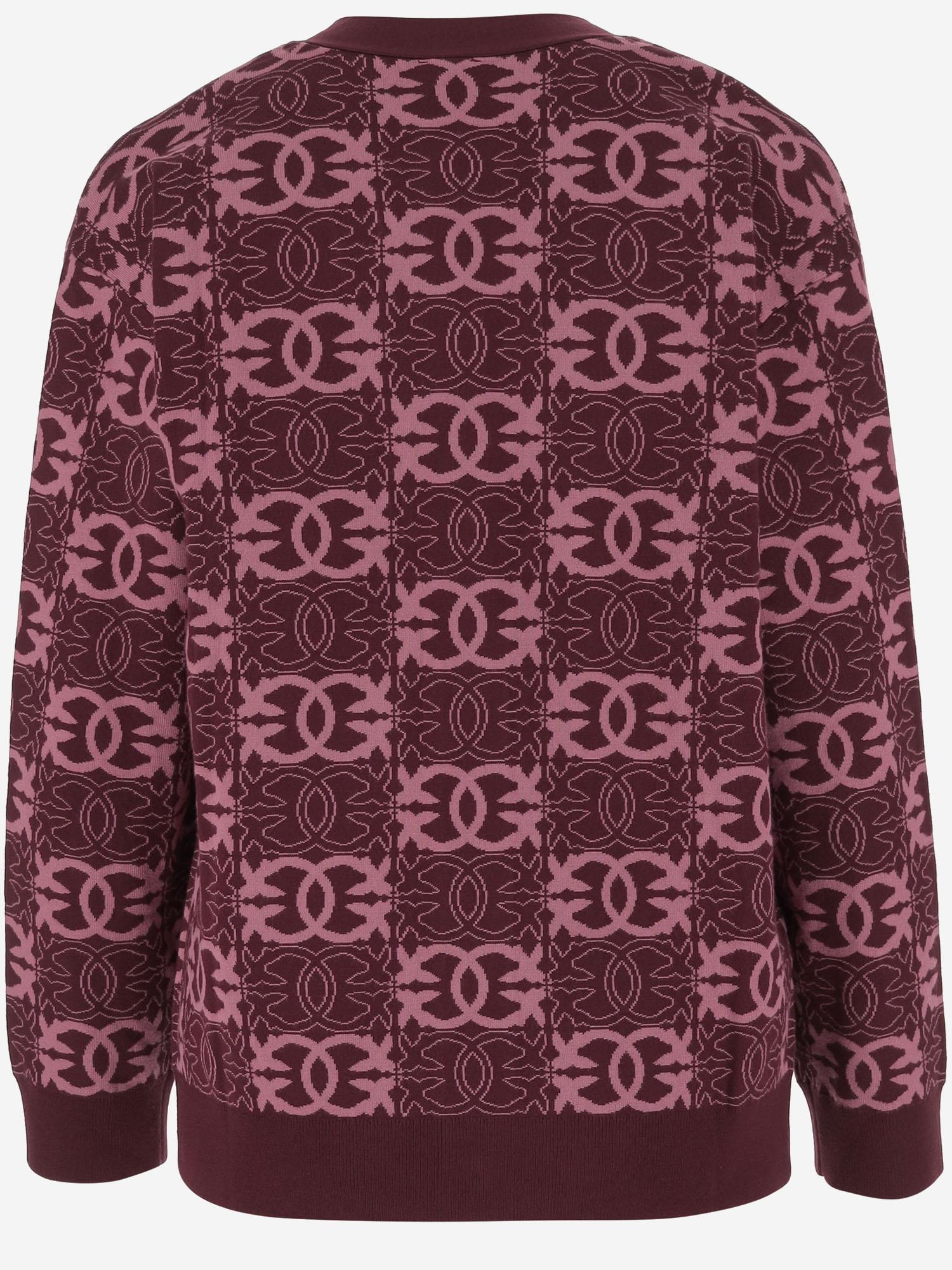 MAGLIA LOVE BIRDS IN MISTO VISCOSA 106042 A2YDRW2 PINKO 