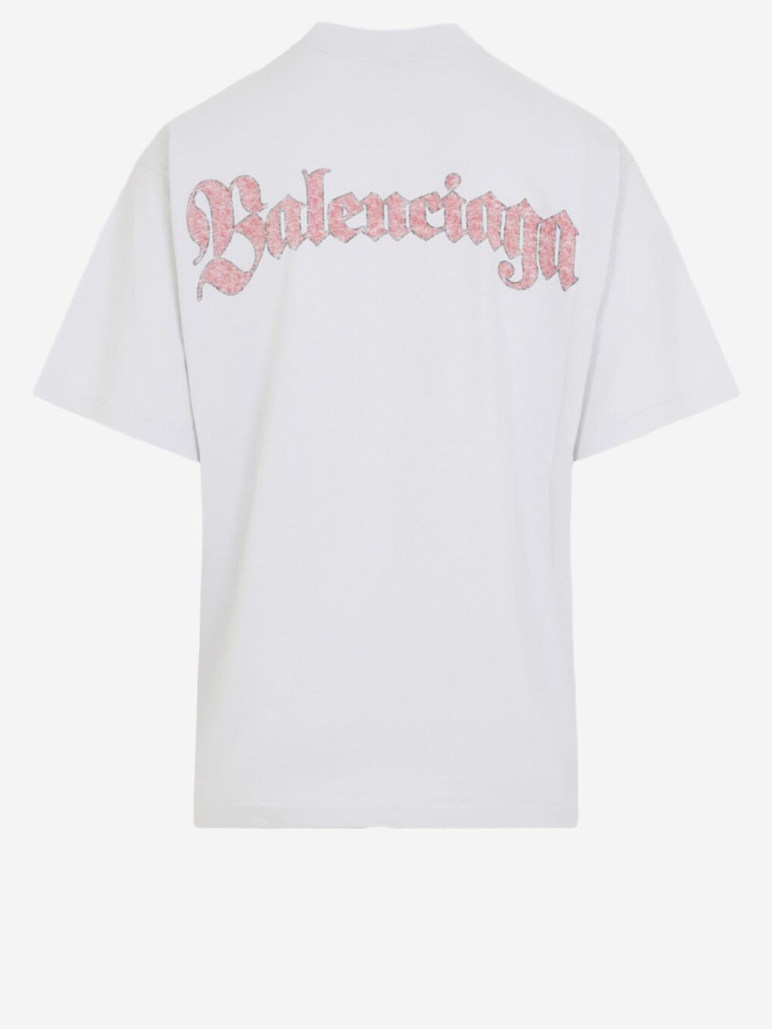 T-SHIRT IN COTONE CON LOGO 764235 TTVH49012 BALENCIAGA 