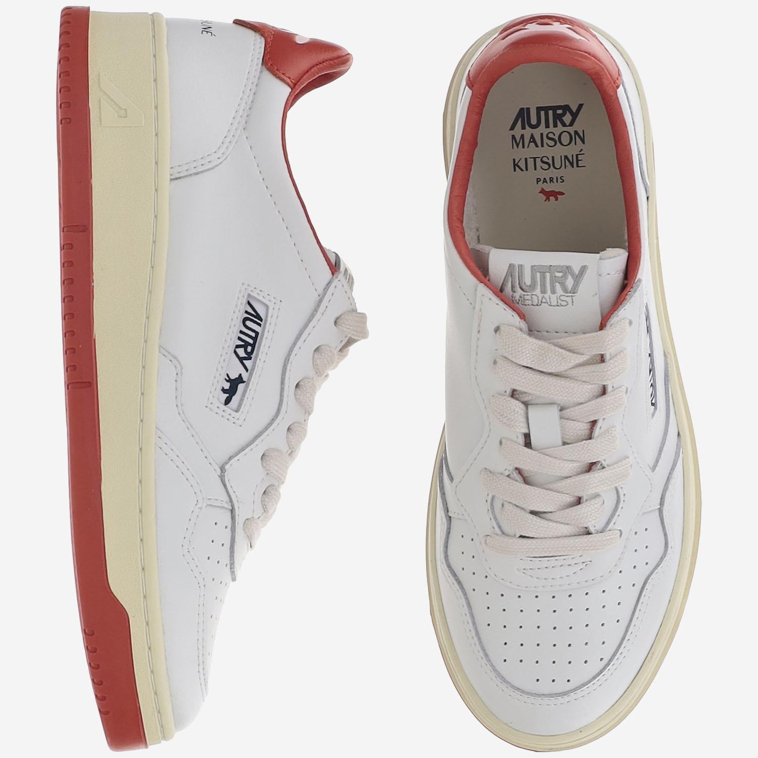 SNEAKERS LOW MEDIALIST MAISON KITSUNÉ x AUTRY AULWMK02 WHTRED AUTRY 