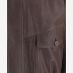 GIUBBOTTO IN PELLE CON COLLETTO CLASSICO 842948 YCNW22820 SAINT LAURENT 