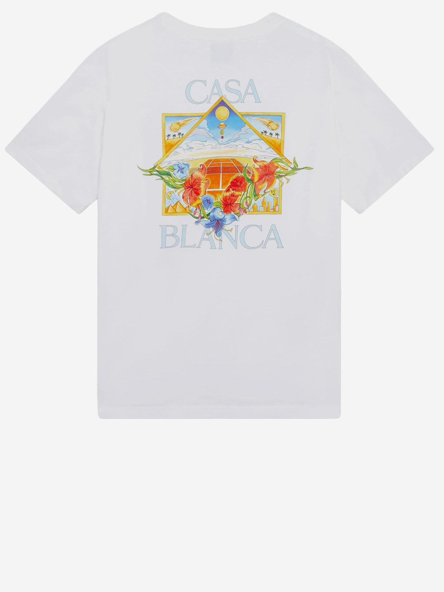 T-SHIRT IN COTONE CON STAMPA MSS26JTS001 13 CASABLANCA 