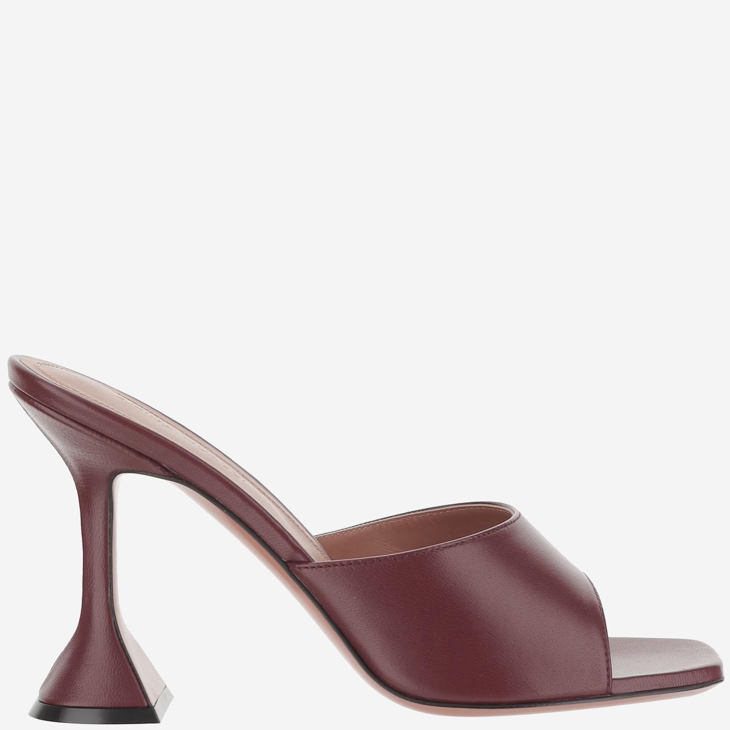 SANDALI Lupita  IN PELLE LUPITASLIPPER WINE AMINA MUADDI 