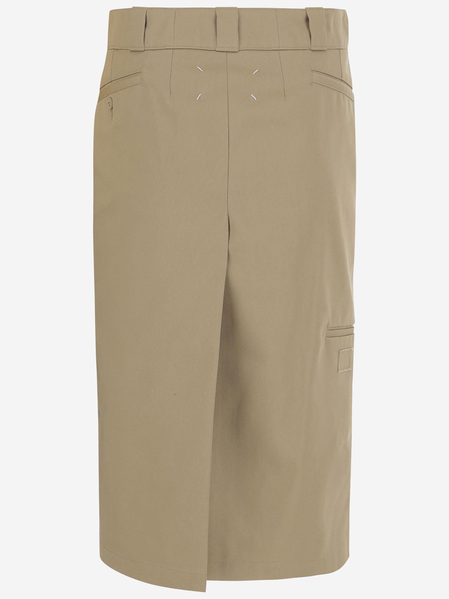 GONNA MIDI IN MISTO COTONE S51ME0028 S54042114 MAISON MARGIELA 