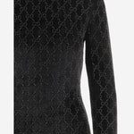 MAGLIA IN CINIGLIA STRETCH CON LOGO 851690 XUANY1043 GUCCI 