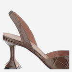 Slingback Holli in pelle HOLLISLING 70BROWNPRINTEDCROC AMINA MUADDI 