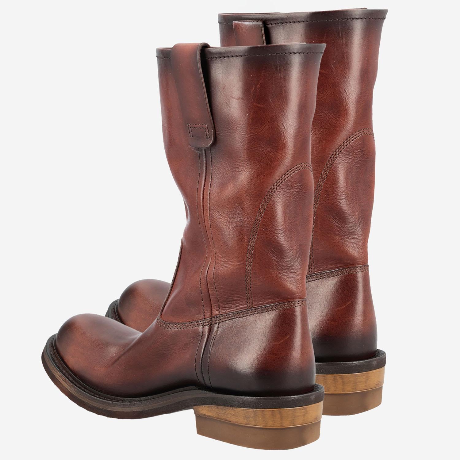 STIVALETTI FOULE IN PELLE 5U680E 5ODF0201 MIU MIU 
