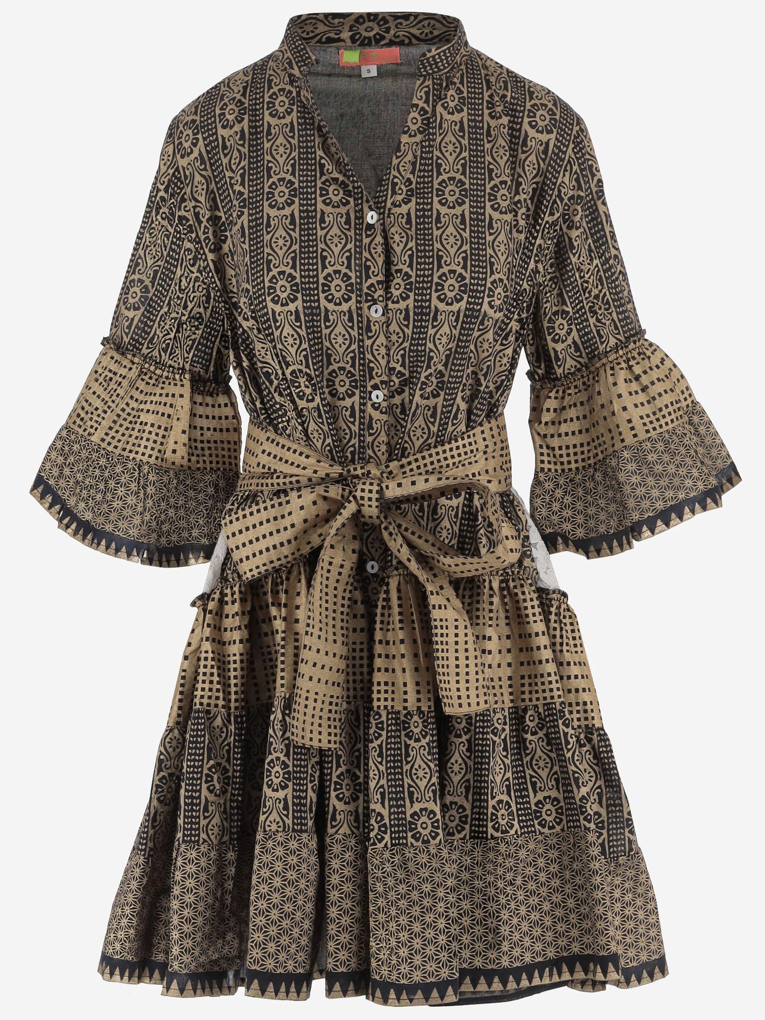 ABITO IN COTONE CON MOTIVO geometrico SPRING 04BLACKGOLD PEPS CANNES 