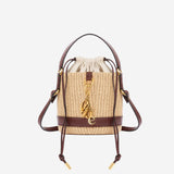 BORSA A SECCHIELLO IN RAFIA E PELLE CH26US941R96 27M CHLOE 