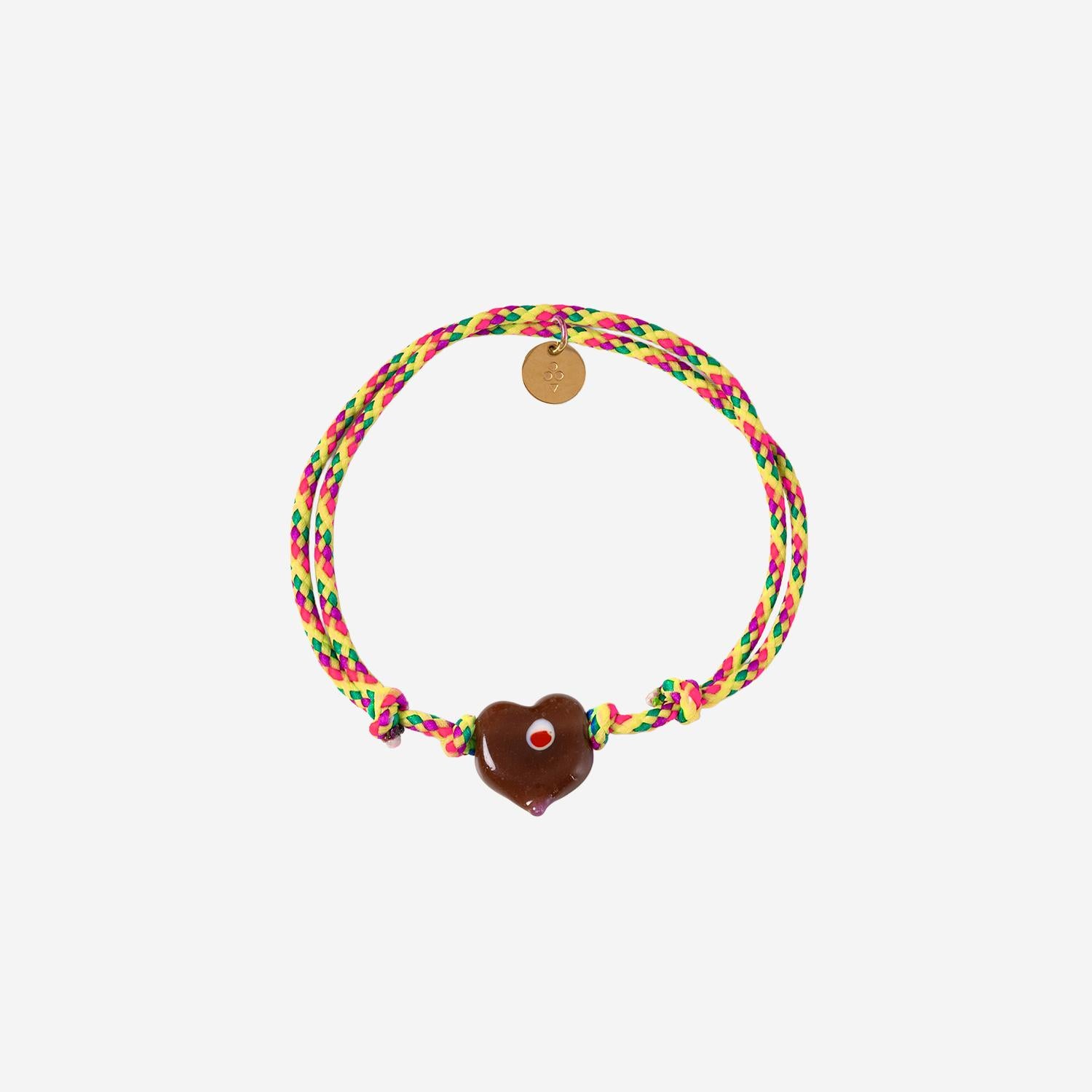 Bracciale Guardian con perla in vetro GUARDIANHEARTGLASS COFFEE SORBET ISLAND 
