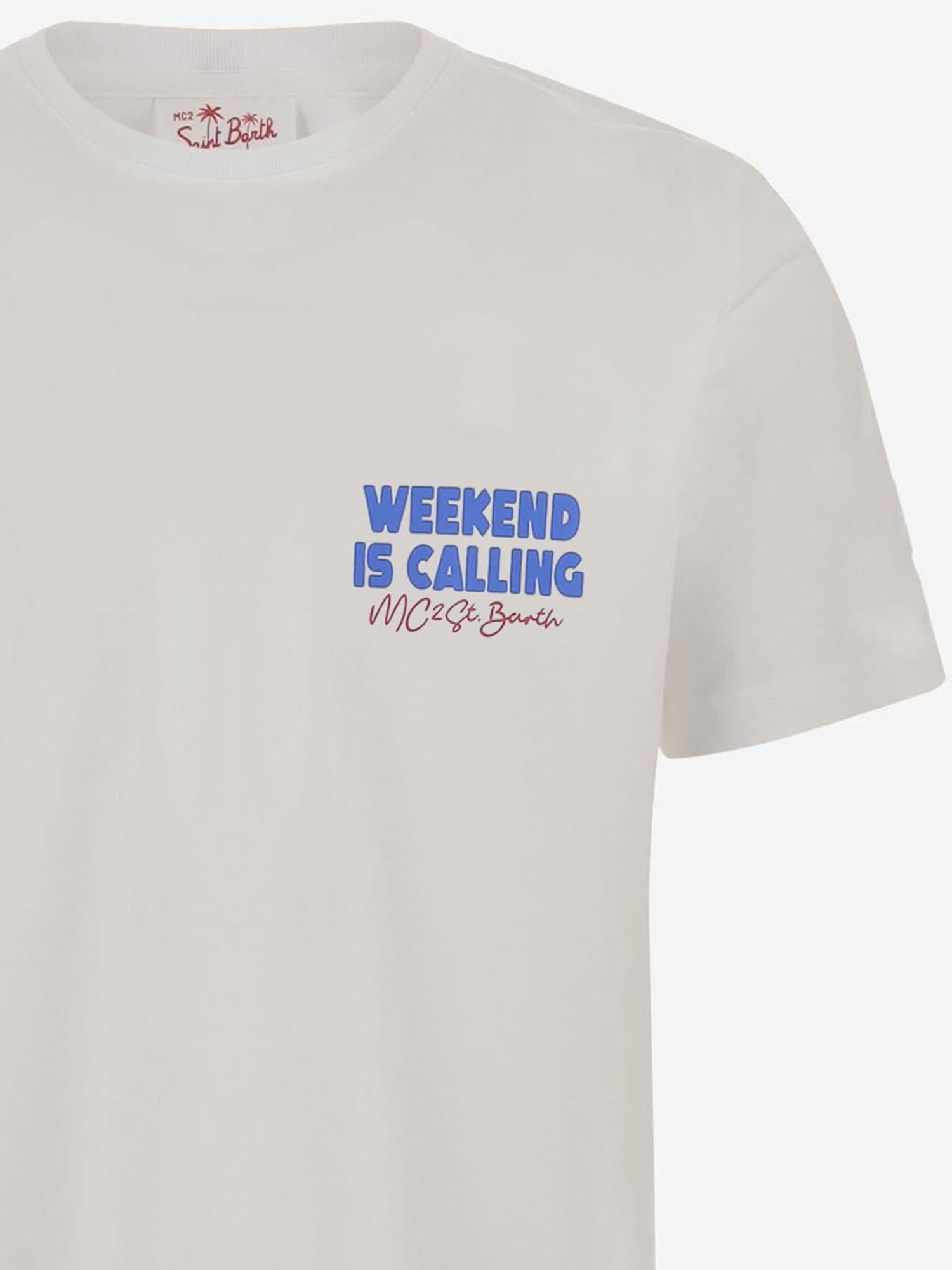 T-SHIRT IN COTONE CON LOGO DLR0001 08059L MC2 SAINT BARTH 