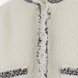 GIACCA BOUCLÉ CON PROFILI A CONTRASTO 08322 151 SACAI 