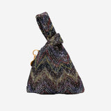 Borsa a mano metallizzata con motivo chevron MI10069F 026 MISSONI 