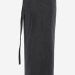 GONNA LUNGA VOICE IN MISTO COTONE 8166W3083 BLK THE ROW 