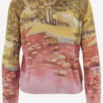 CARDIGAN IN SETA CON STAMPA NATURISTA 1024236 1A178775X000 VERSACE 