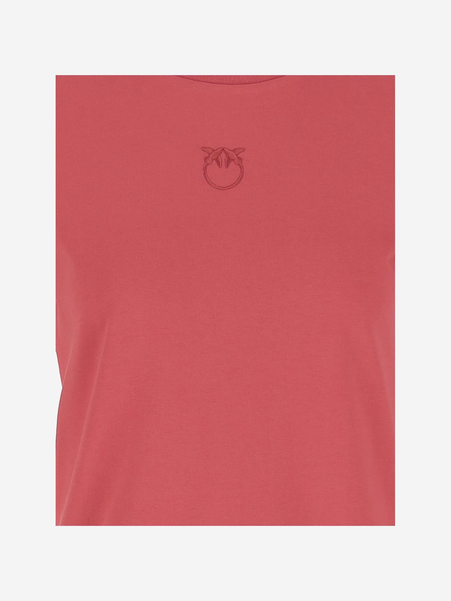 T-SHIRT IN JERSEY DI COTONE CON LOGO 100355 A2HNO57 PINKO 