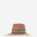 CAPPELLO IN MISTO PAGLIA E VISCOSA CON RICAMO 385981 48 FERRUCCIO VECCHI 