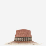 CAPPELLO IN MISTO PAGLIA E VISCOSA CON RICAMO 385981 48 FERRUCCIO VECCHI 