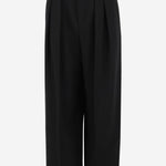 Pantaloni sartoriali a vita alta e gamba ampia in lana 824389 Y7E631000 SAINT LAURENT 