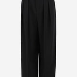 Pantaloni sartoriali a vita alta e gamba ampia in lana 824389 Y7E631000 SAINT LAURENT 
