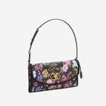Borsa a spalla in tessuto moiré con stampa Papier Floral 8W0B0T31 QLZN96 VALENTINO GARAVANI 