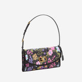 Borsa a spalla in tessuto moiré con stampa Papier Floral 8W0B0T31 QLZN96 VALENTINO GARAVANI 