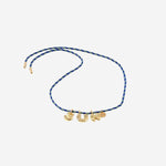 COLLANA IN TESSUTO E METALLO BUBBLELETTERSGOLDPLATED SUN SORBET ISLAND 