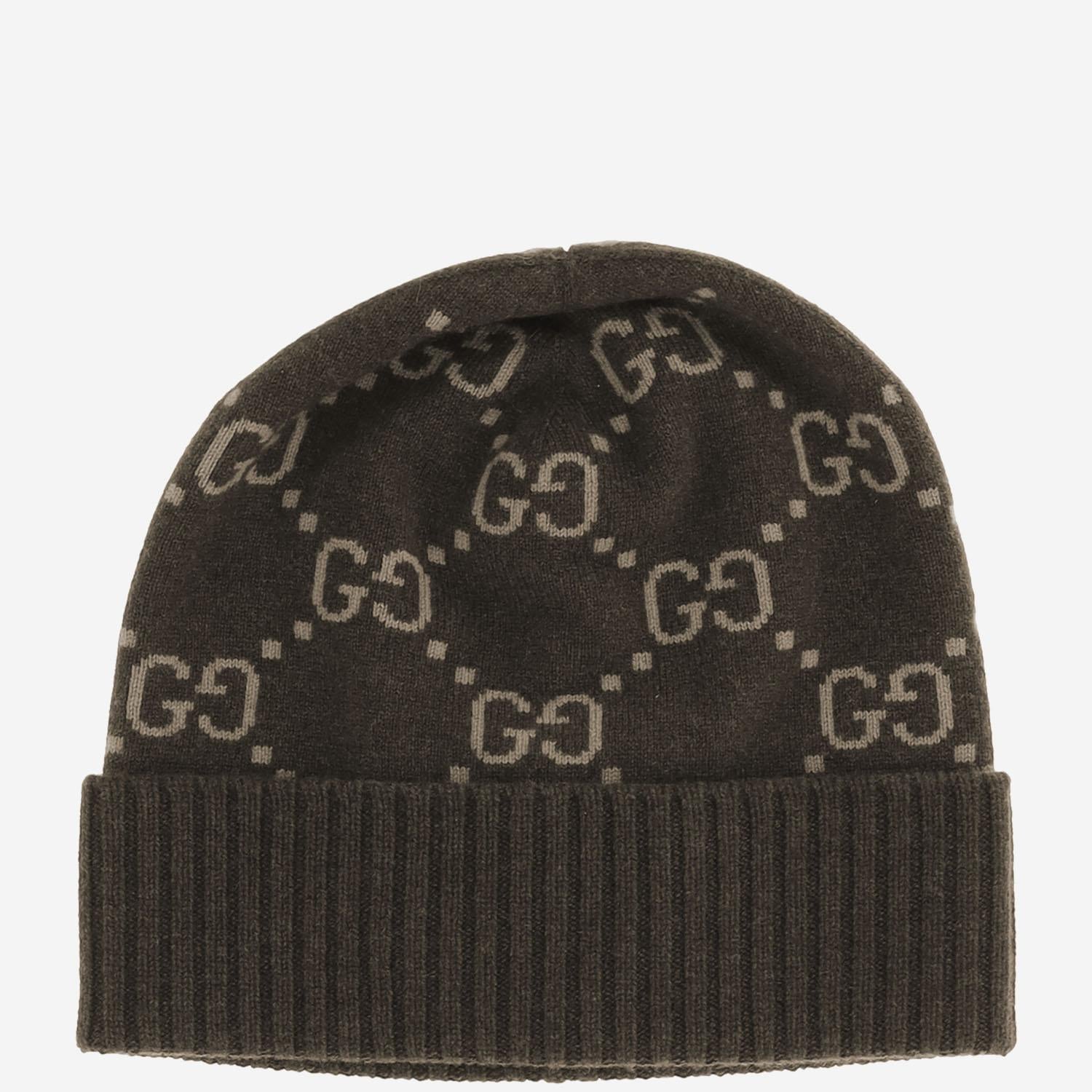 Beanie in jacquard di cashmere GG 811392 4GABX2579 GUCCI 