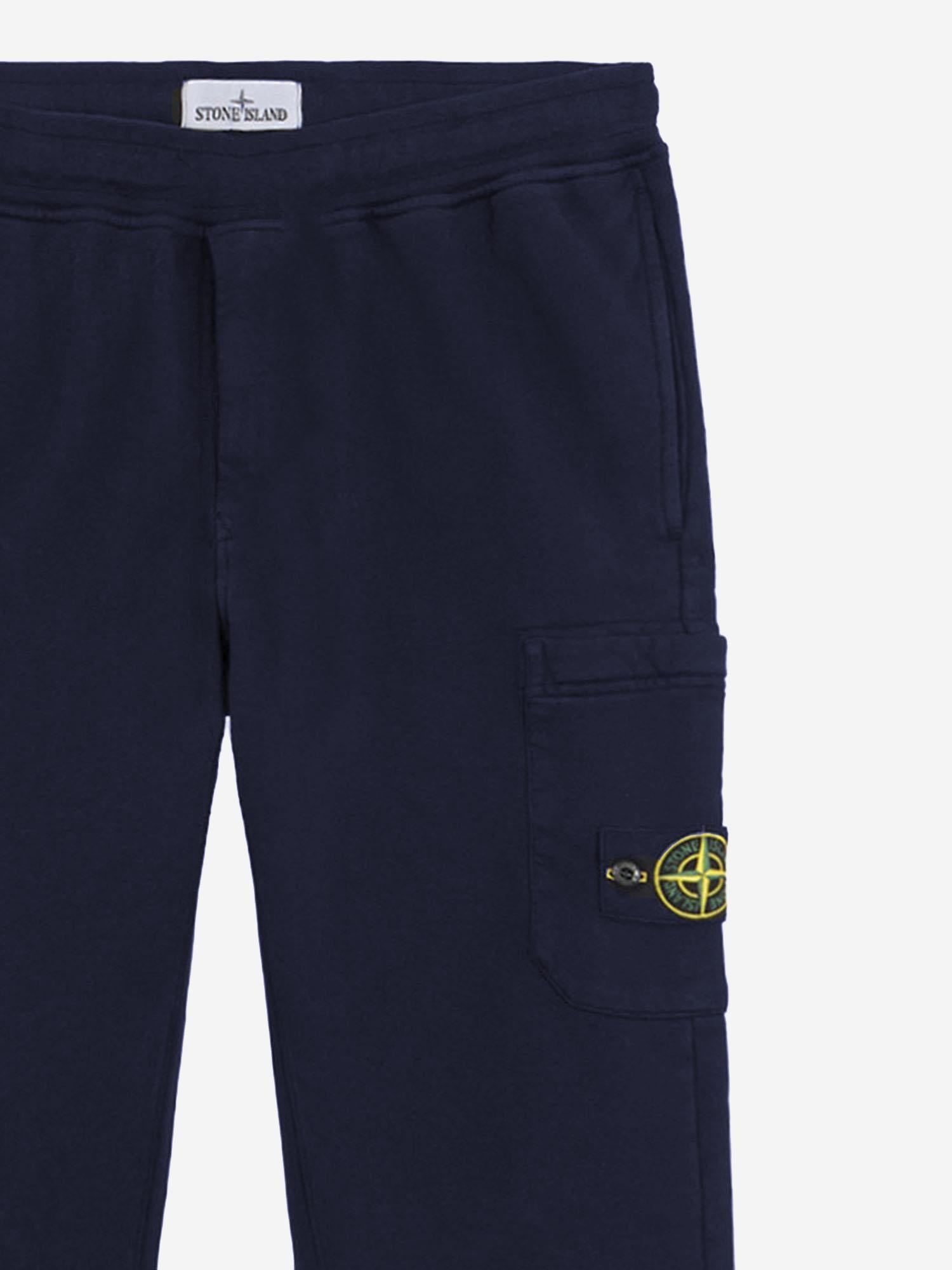 PANTALONI IN COTONE CON LOGO 6200001 S0A20V0020 STONE ISLAND KIDS 