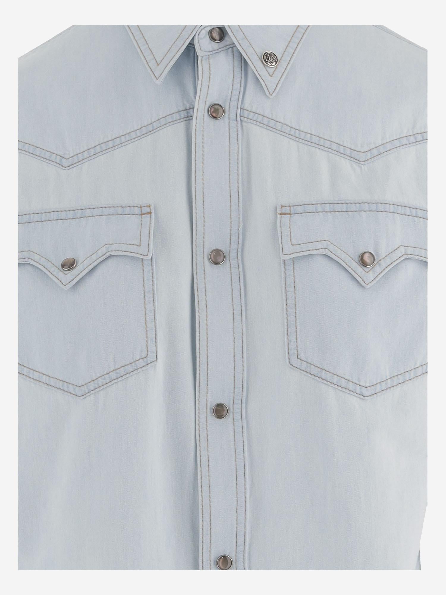CAMICIA IN DENIM CHAMBRAY 1024560 1A178721DA50 VERSACE 