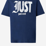 T-SHIRT IN COTONE CON STAMPA LOGO 80OAHT28 CJ500204 JUST CAVALLI 