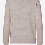 MAGLIA JUMPER IN LANA E SETA FZXE39 AYM1F1UKC FENDI 