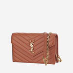 PORTAFOGLIO IN PELLE CON CATENA ENVELOPE CASSANDRE 857605 AAA447993 SAINT LAURENT 